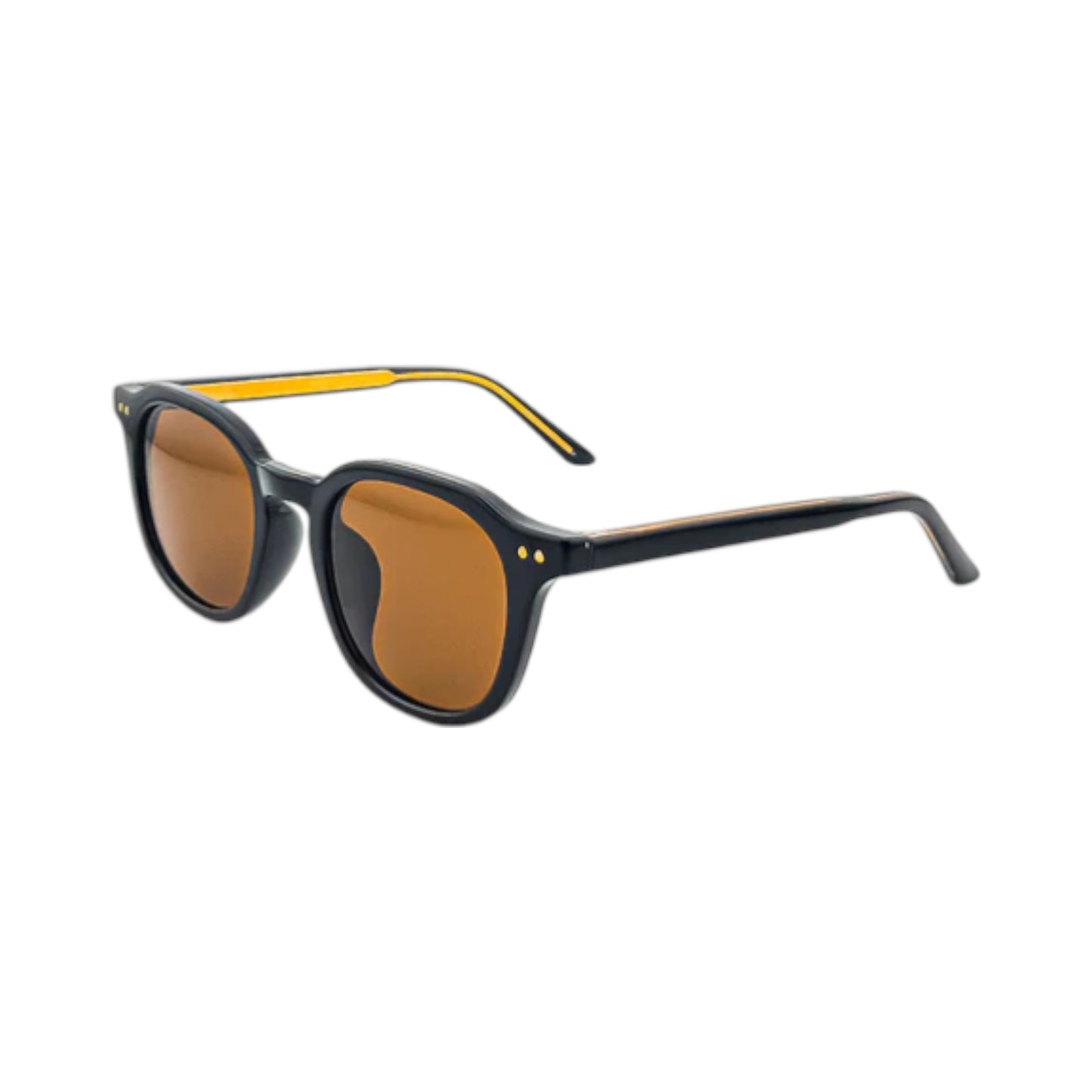 Ryoko RetroGlint – Black/Gold (Unisex Sunglasses)