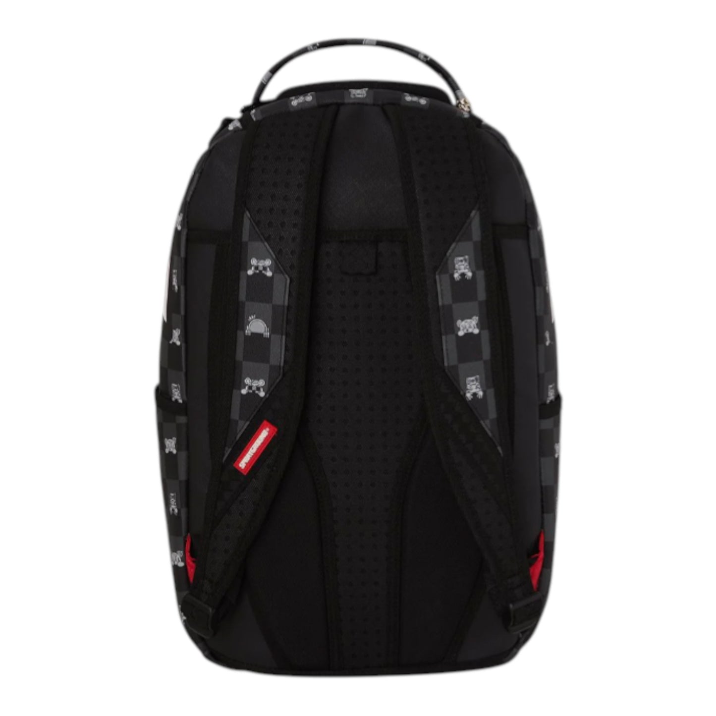 Sprayground GRAY PEEKING CHARACTER CHECK BACKPACK