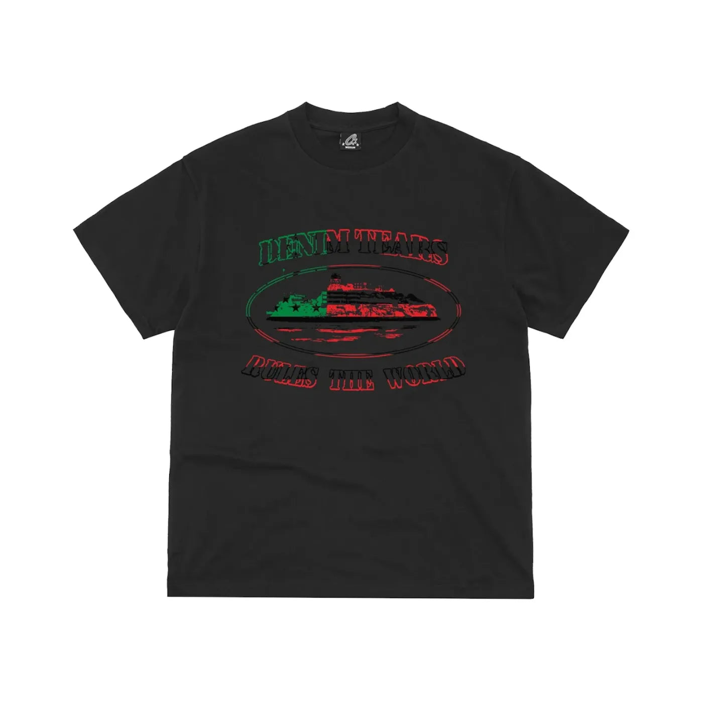 Corteiz x Denim Tears Cortears OG Alcatraz Tee Black