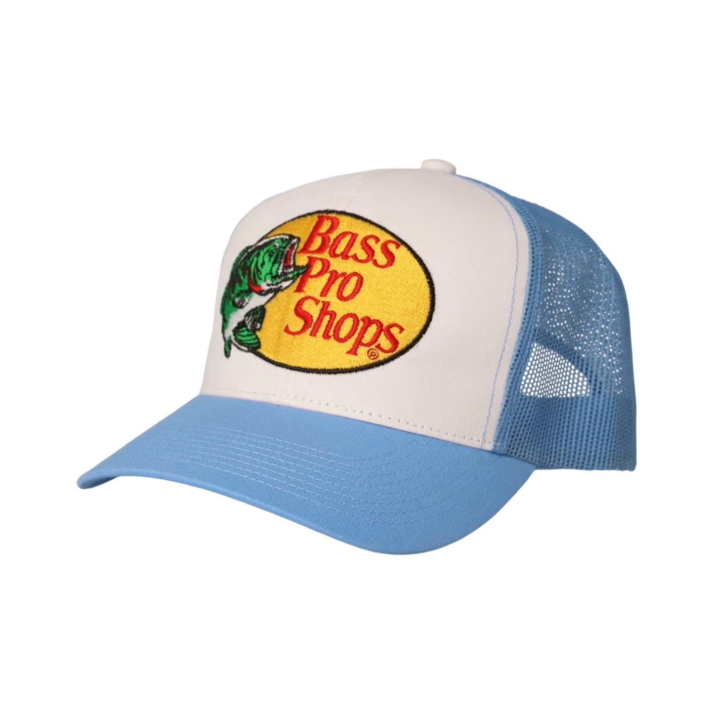 Bass Pro Shops Embroidered Logo Mesh Cap – Light Blue (Men’s / Unisex)