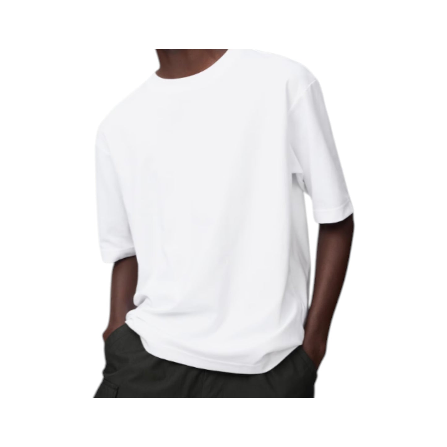 Uniqlo AIRism Cotton Oversized T-Shirt – Half Sleeve White (Men’s / Unisex)