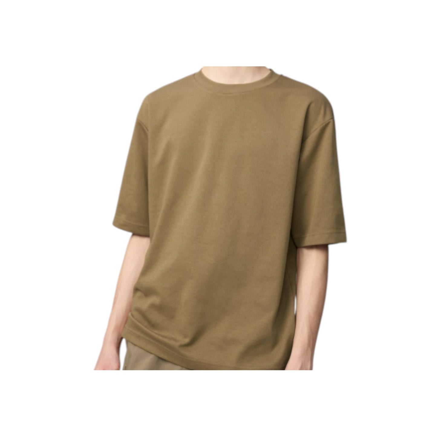 Uniqlo AIRism Cotton Oversized T-Shirt – Half Sleeve Brown (Men’s / Unisex)