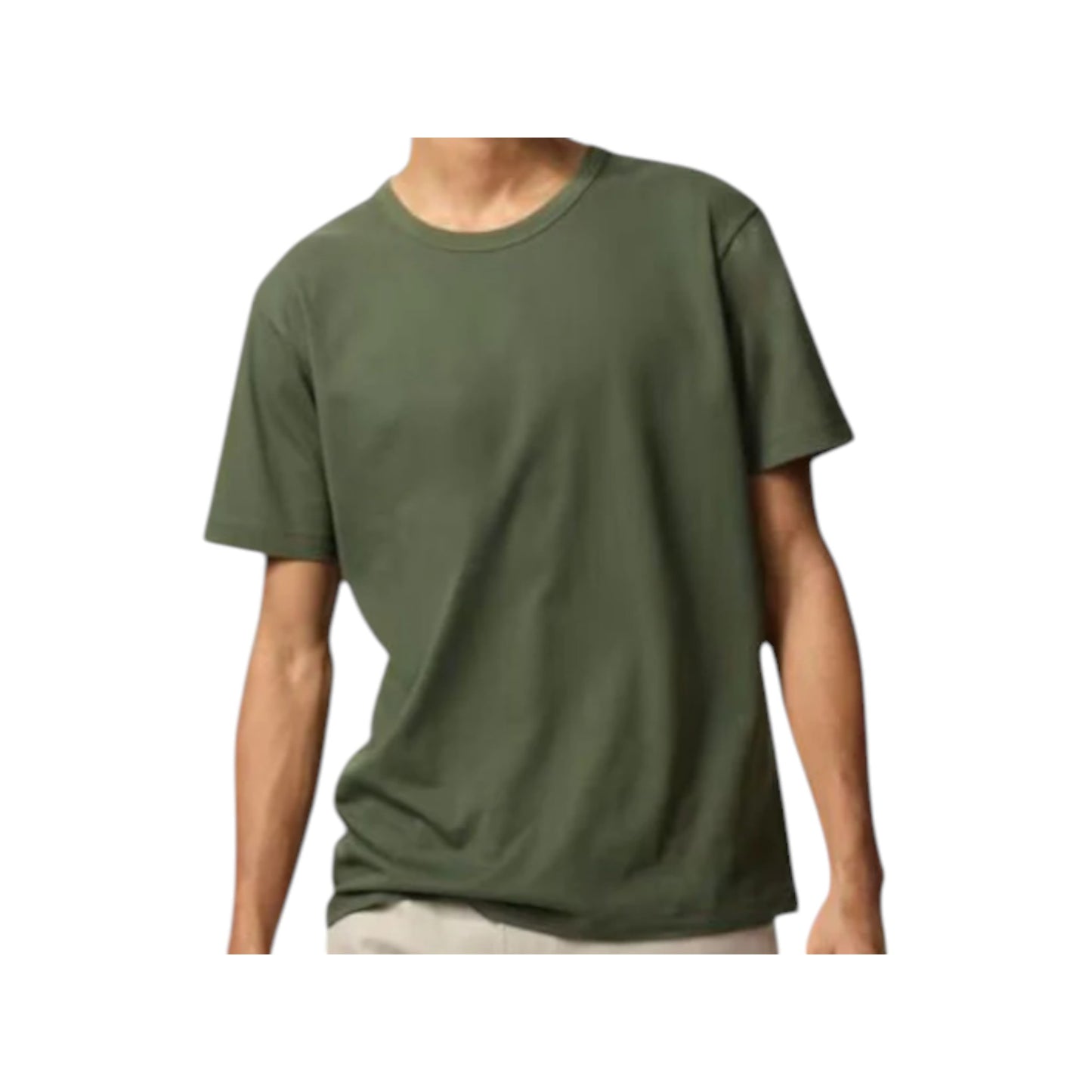 Uniqlo AIRism Cotton Oversized T-Shirt – Half Sleeve Olive (Men’s / Unisex)