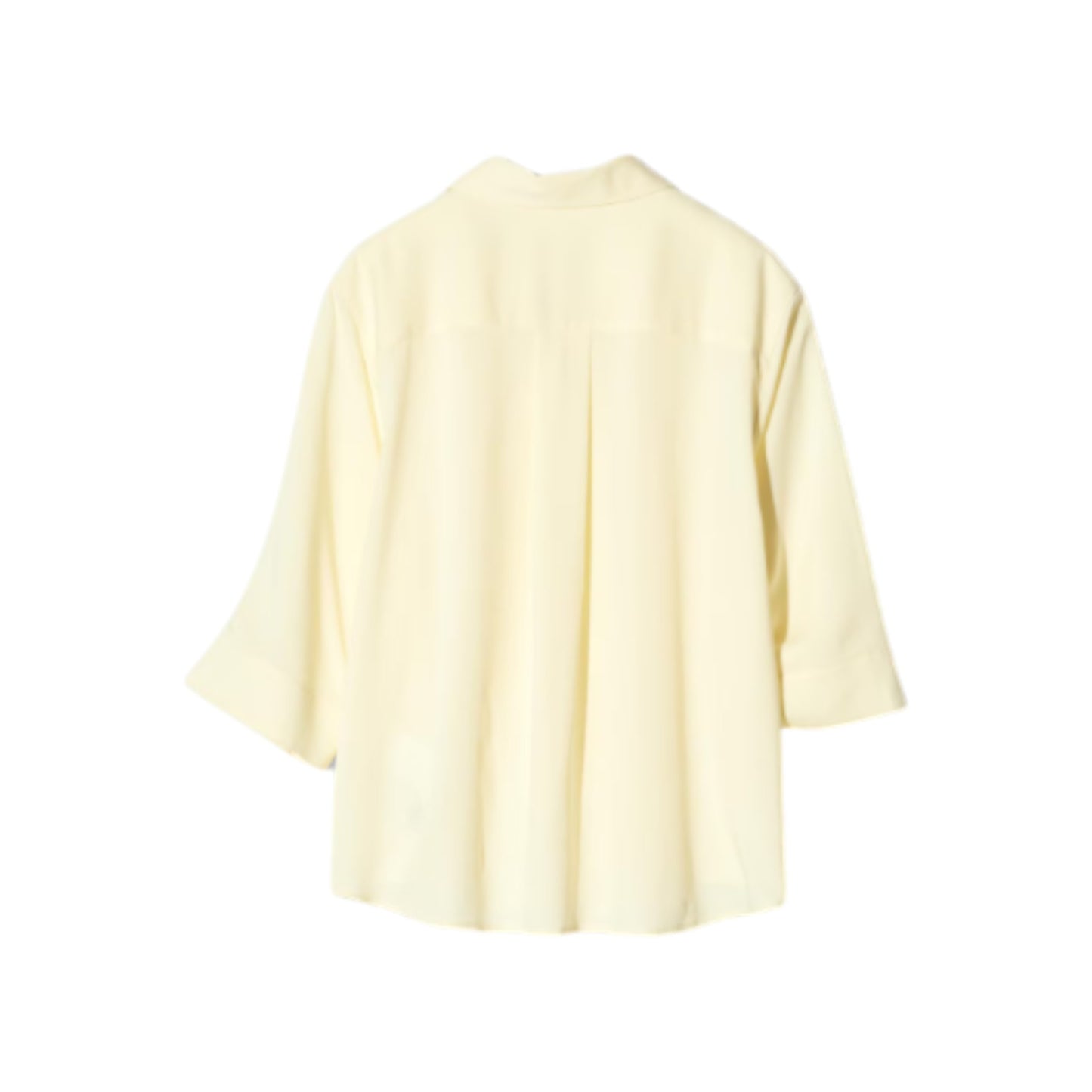 Uniqlo Rayon Skipper Blouse – Yellow (3/4 Sleeves, Women’s)