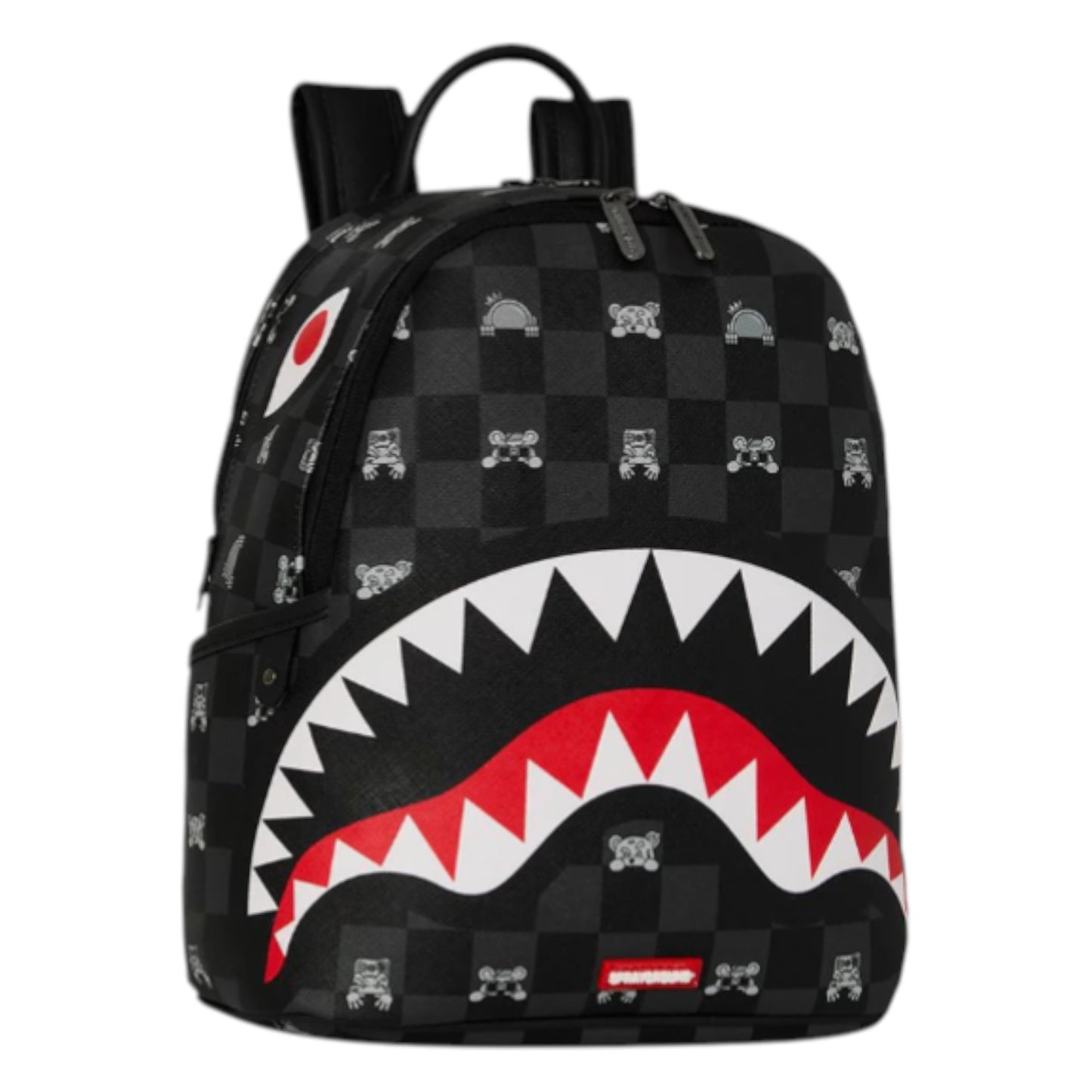 Sprayground GRAY PEEKING CHARACTER CHECK SAVAGE BACKPACK