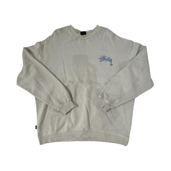 Vintage Stussy Sweatshirt Cream/Blue