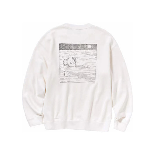 KAWS x Uniqlo Longsleeve Sweatshirt (Asia Sizing) Off White