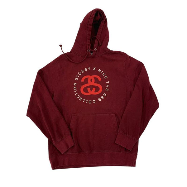 Vintage Stussy x Nike Red Hoodie