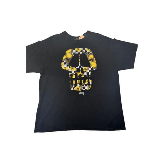 Vintage Stussy Skull Tee Yellow