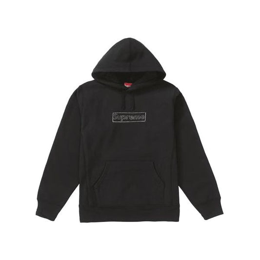 Supreme KAWS Chalk Logo Hooded Sweatshirt Black