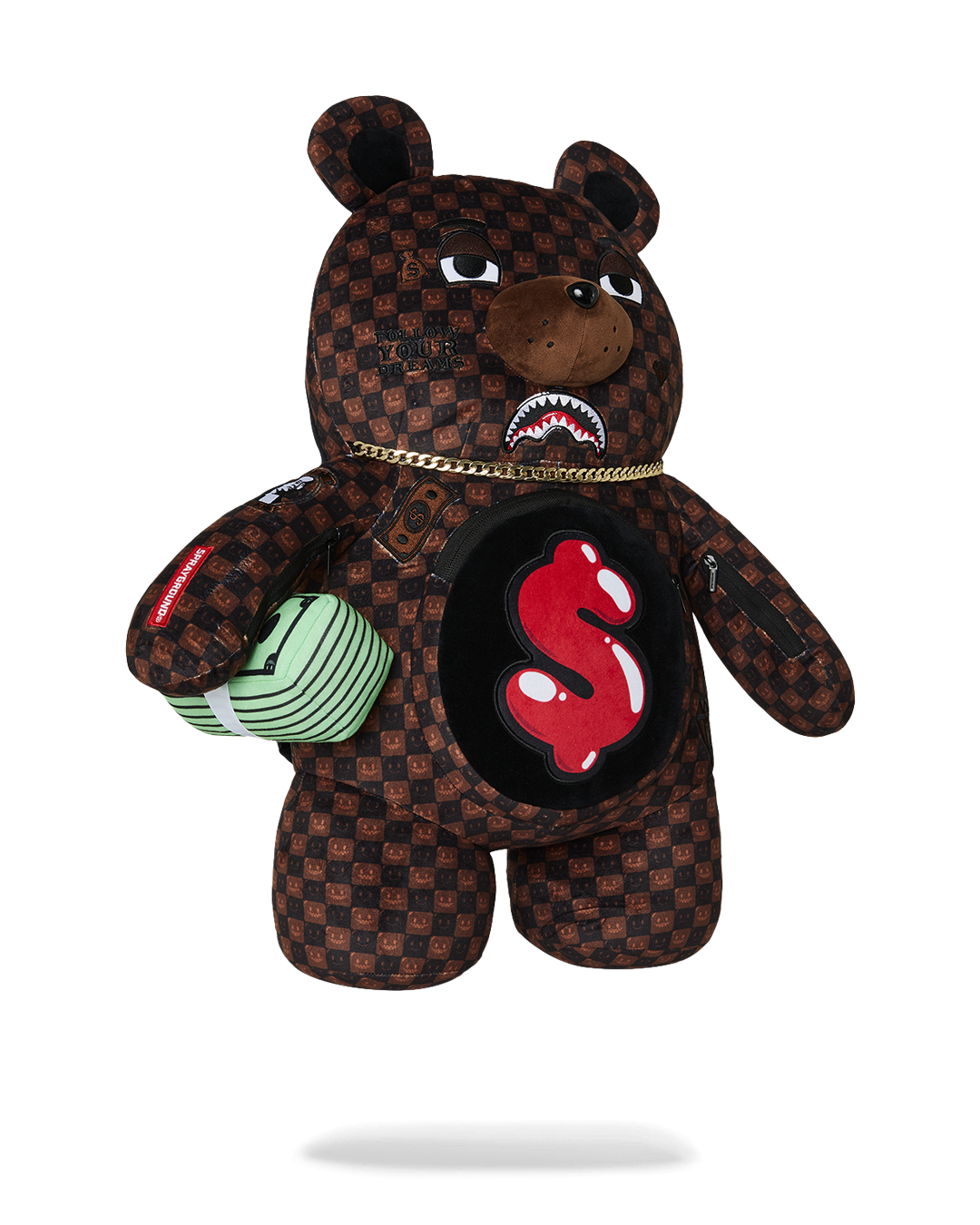 Sprayground Sharks In Paris Grin &amp; Grind Moneybear Backpack view 2