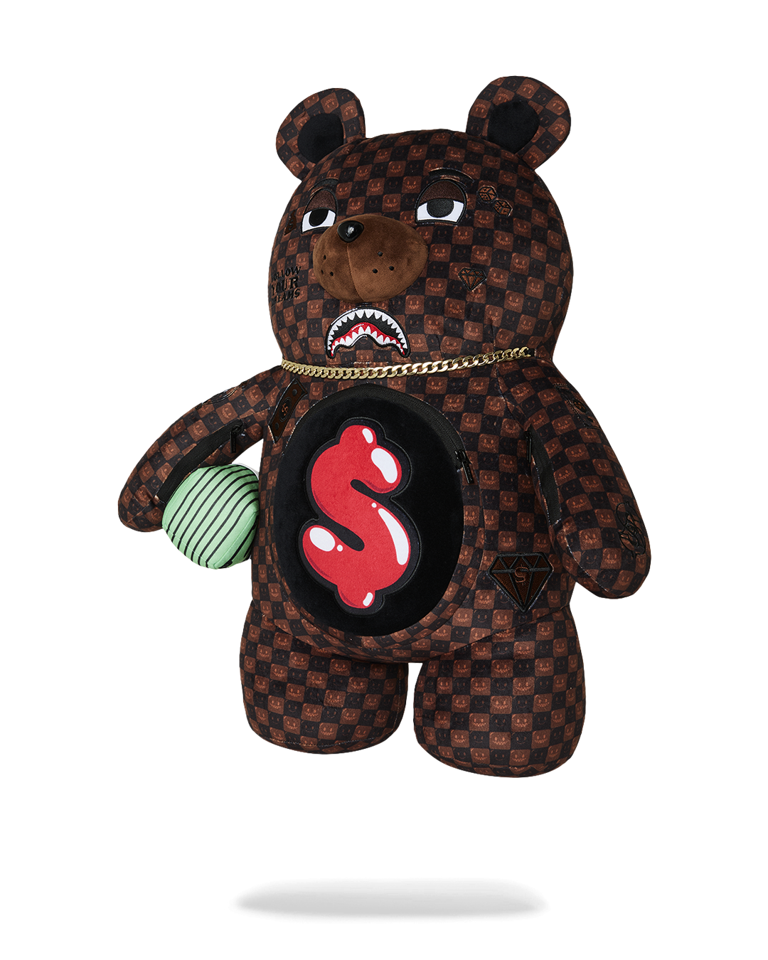 Sprayground Sharks In Paris Grin &amp; Grind Moneybear Backpack view 3