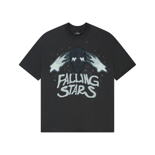 Broken Planet Falling Stars T-Shirt Soot Black