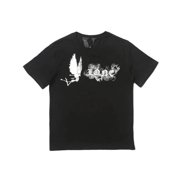 Vlone Smoke Demon Angel Black T-shirt