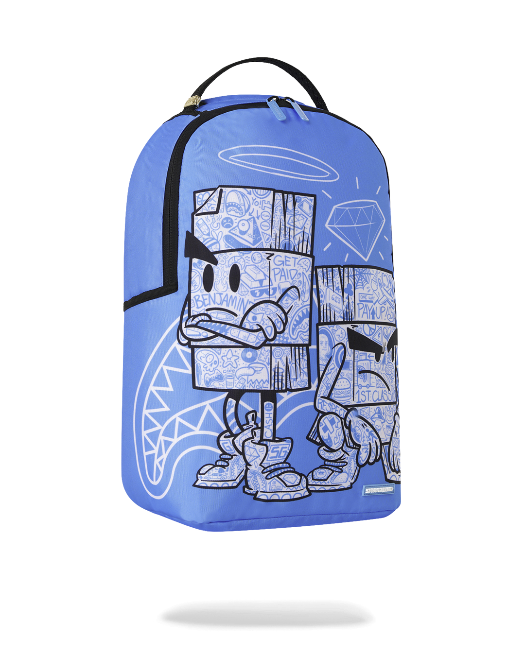 Sprayground Money Boys Color Block Doodle DLXSR Backpack