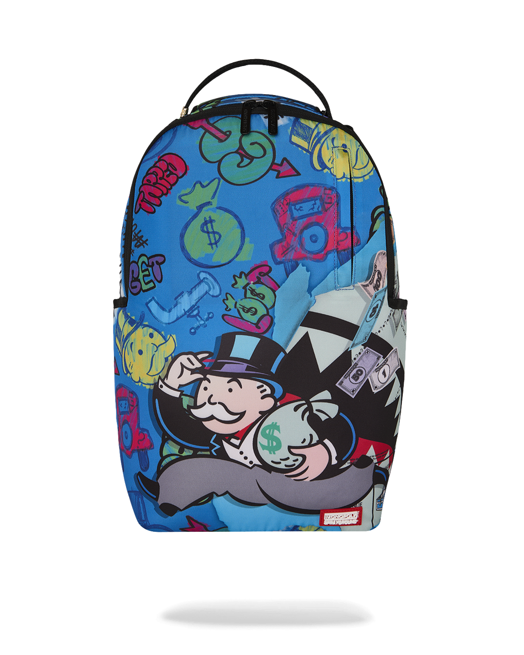 Sprayground Monopoly Blue Tear Through DLXSR Backpack
