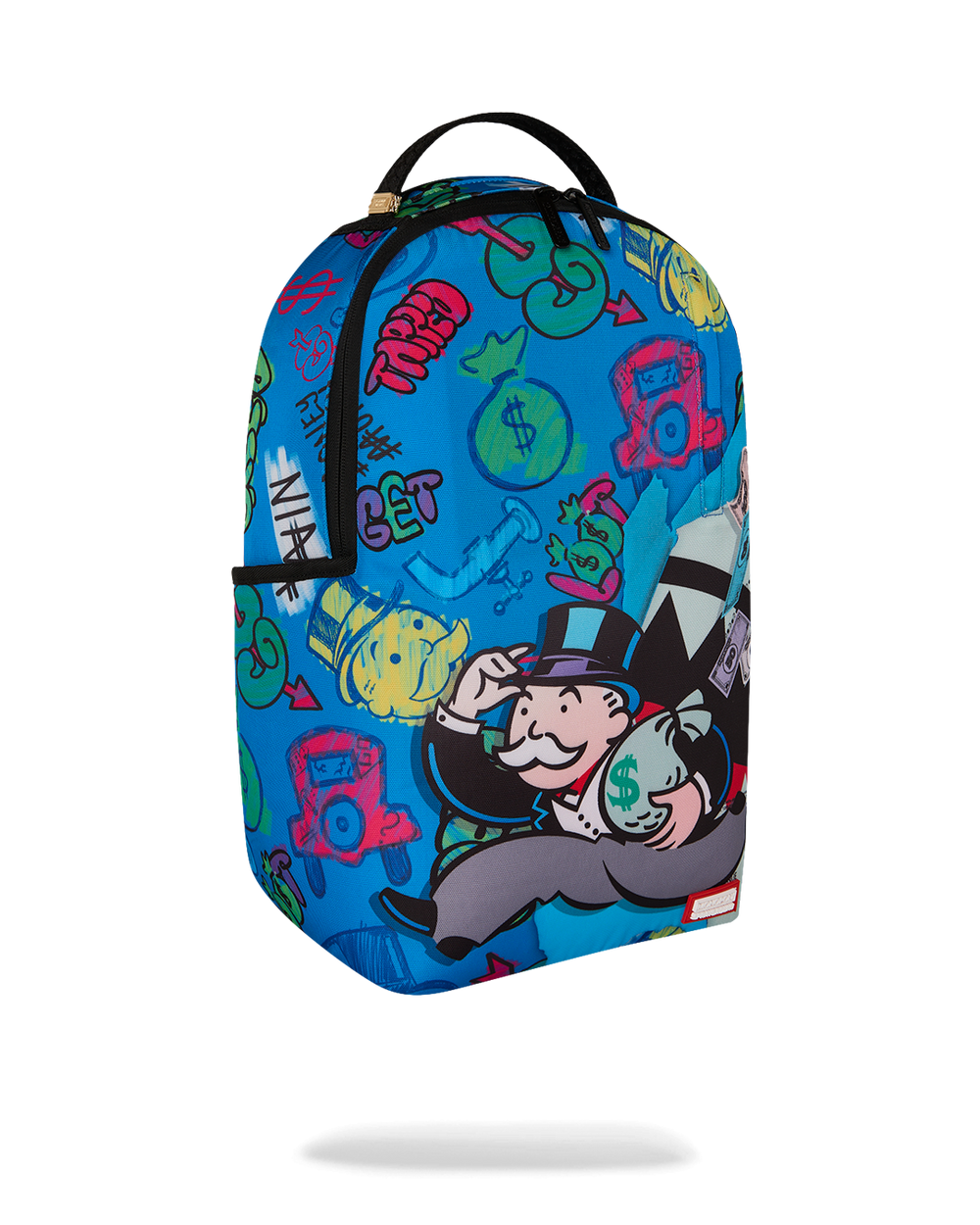 Sprayground Monopoly Blue Tear Through DLXSR Backpack