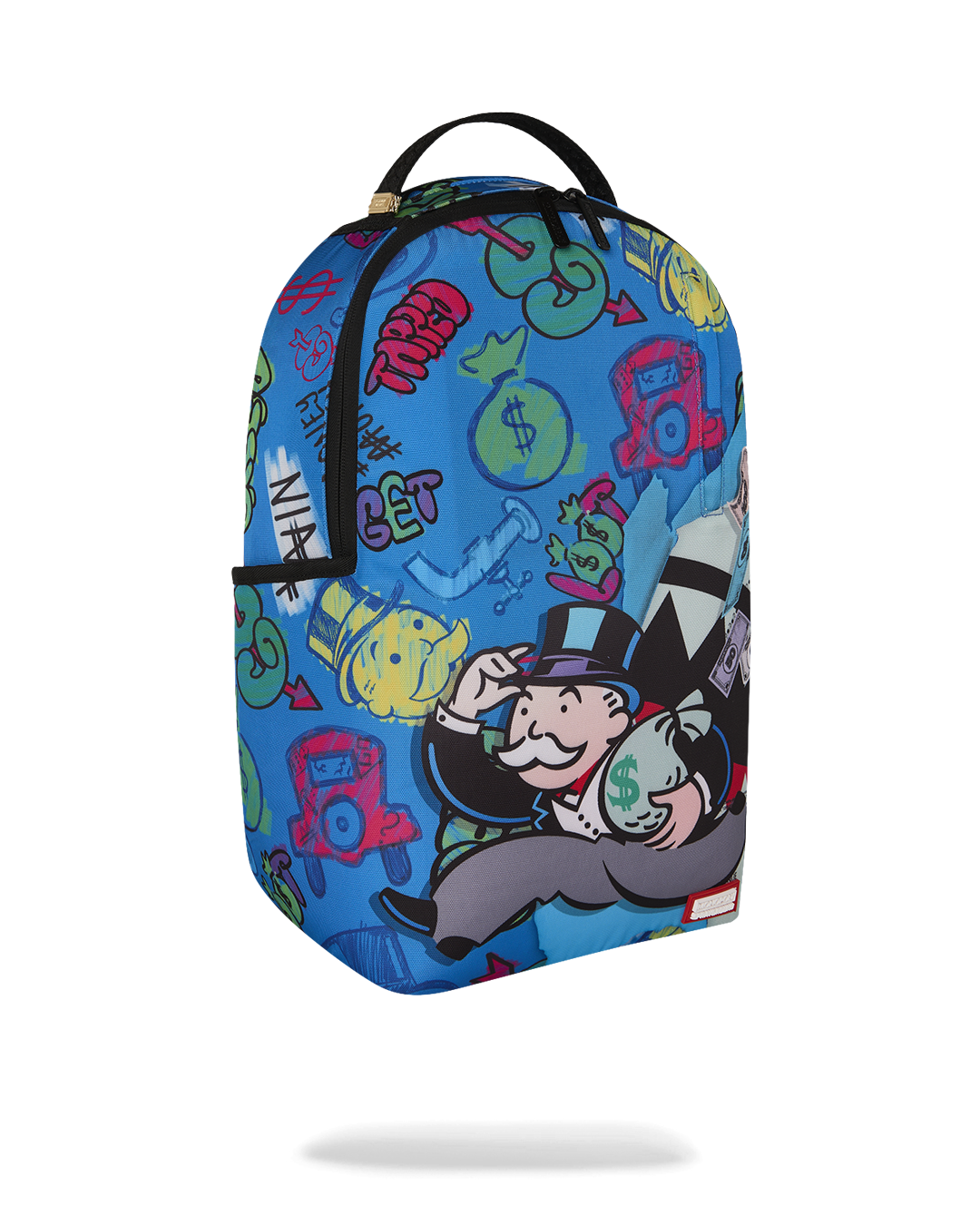 Sprayground Monopoly Blue Tear Through DLXSR Backpack