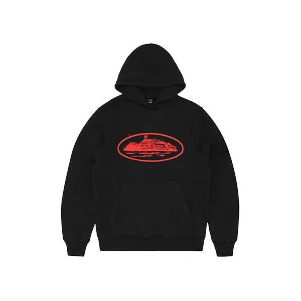 Corteiz Alcatraz V2 Hoodie Black/Red