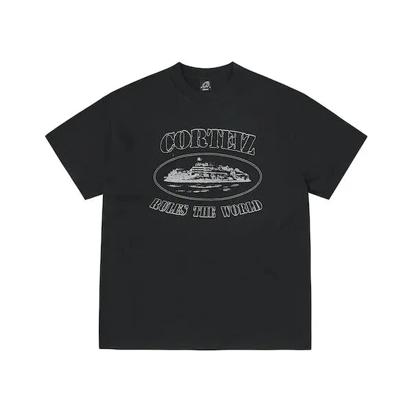 Corteiz Reflective Alcatraz Tee Triple Black