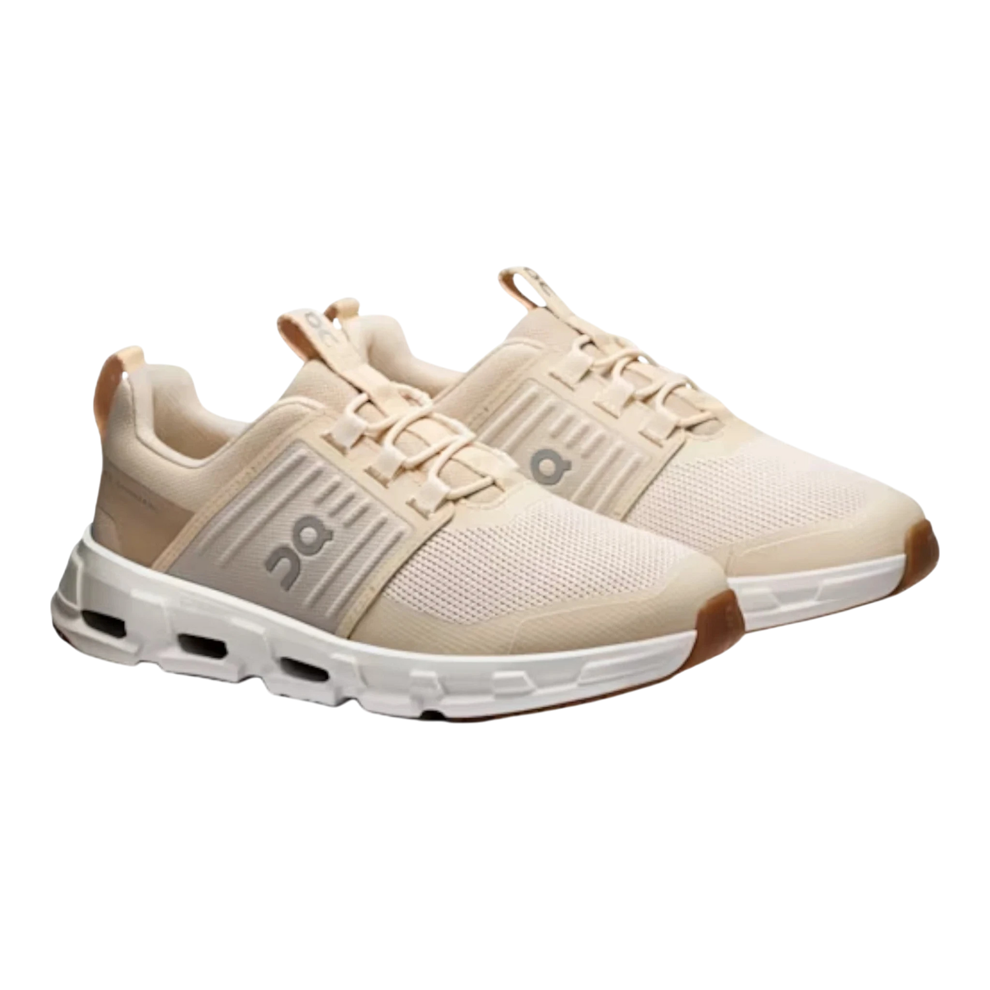 HypeSelection Cloudswift kids sand sneakers with mesh uppers, elastic laces, and white soles.