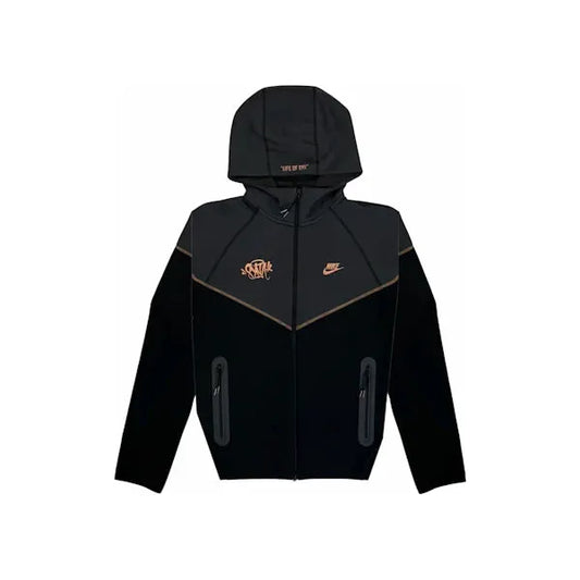 Nike Sportswear Tech Fleece x Central Cee Full Zip Hoodie Black/Metallic Red Bronze