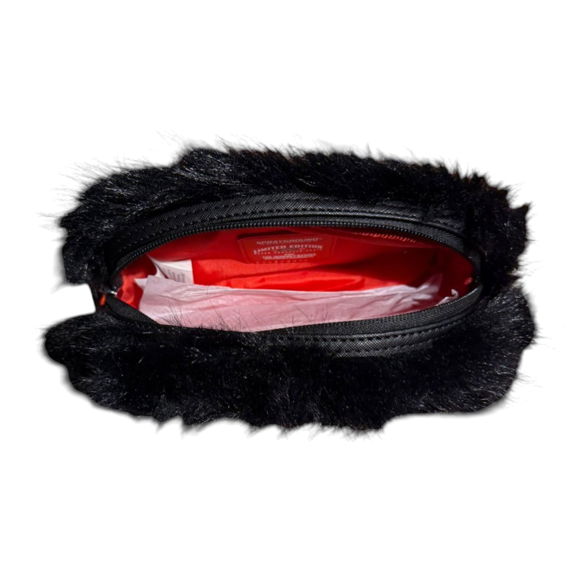 Sprayground Fur Cray Black Pouch