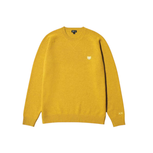 Kaws Winter Lamb Crew Neck Sweater YELLOW
