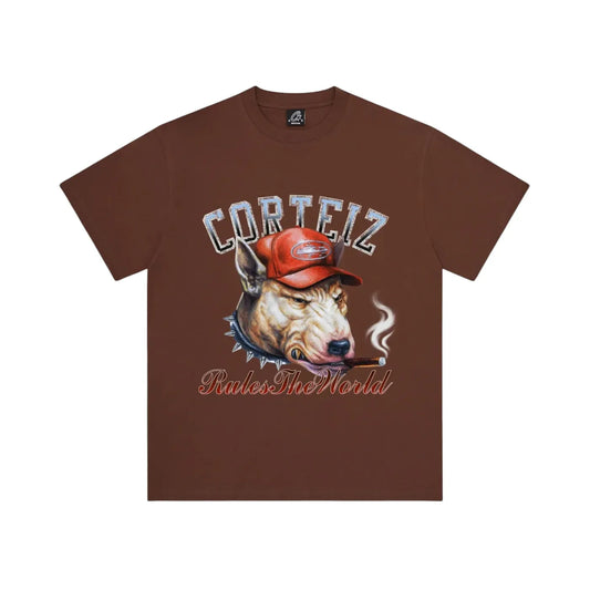 Corteiz Dog Pound Tee Brown