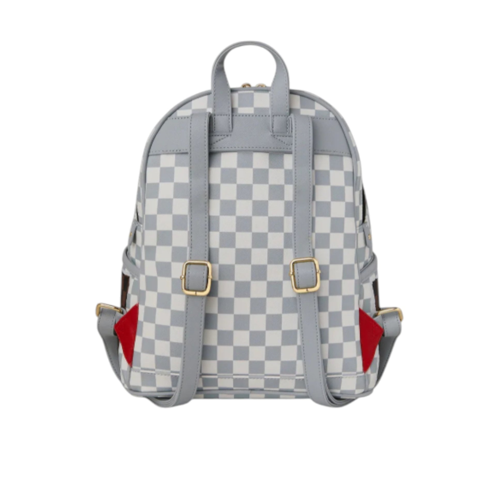 Sprayground Cream And Brown Tear Check Savage Backpack