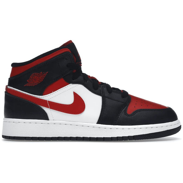 Air Jordan 1 Mid Black Fire Red (GS)