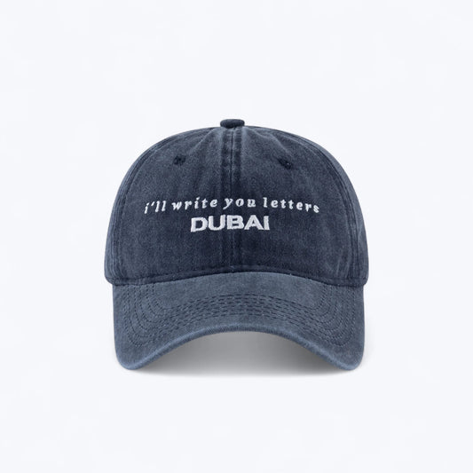 acid wash dad cap in navy