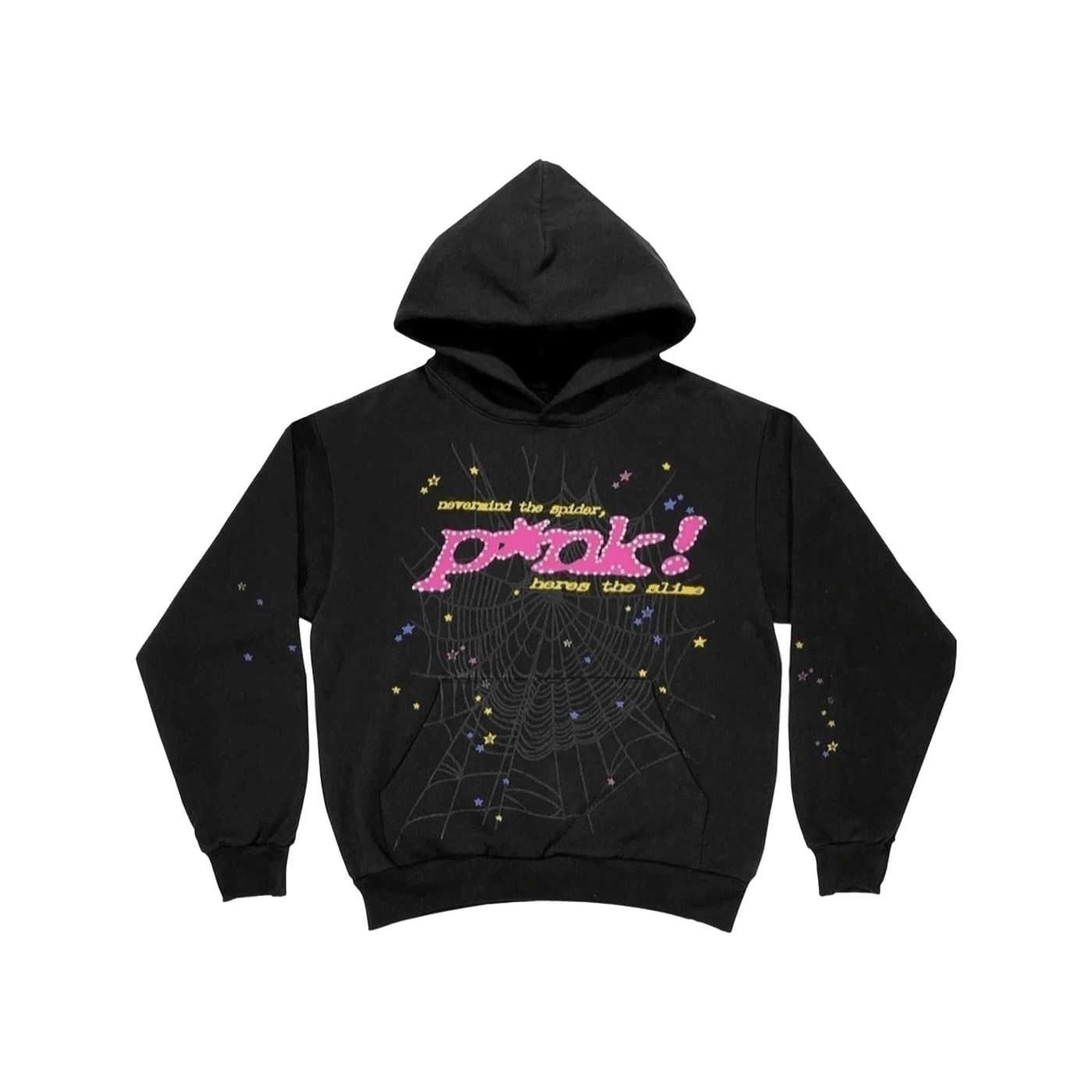 Sp5der P*NK Hoodie Black