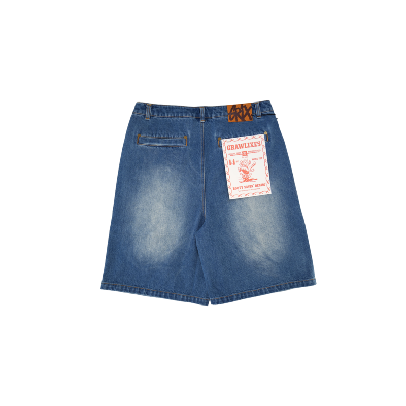 Grawlixes Dizzy Washed Denim Jorts