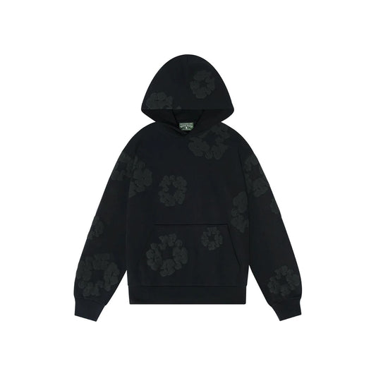 Denim Tears Cotton Wreath Hoodie Black Monochrome