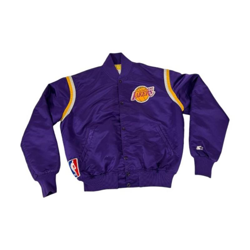 Vintage Lakers Varsity Jacket Purple