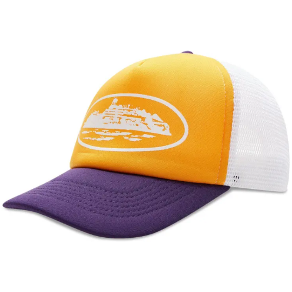Corteiz Alcatraz Trucker Hat Yellow/Purple