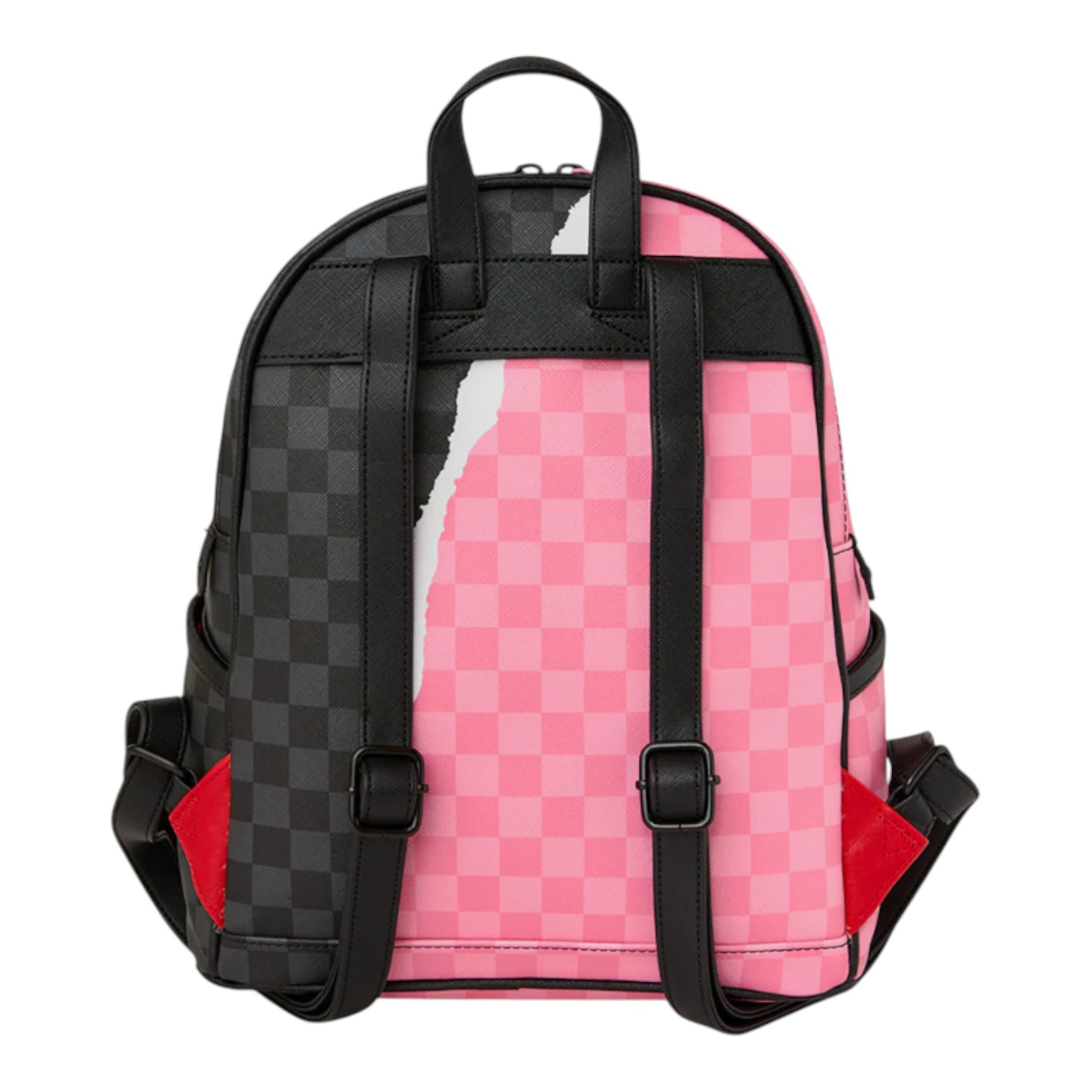 Sprayground Pink And Black Tear Sip Savage Backpack