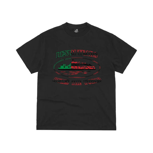 Corteiz x Denim Tears Cortears OG Alcatraz Tee Black