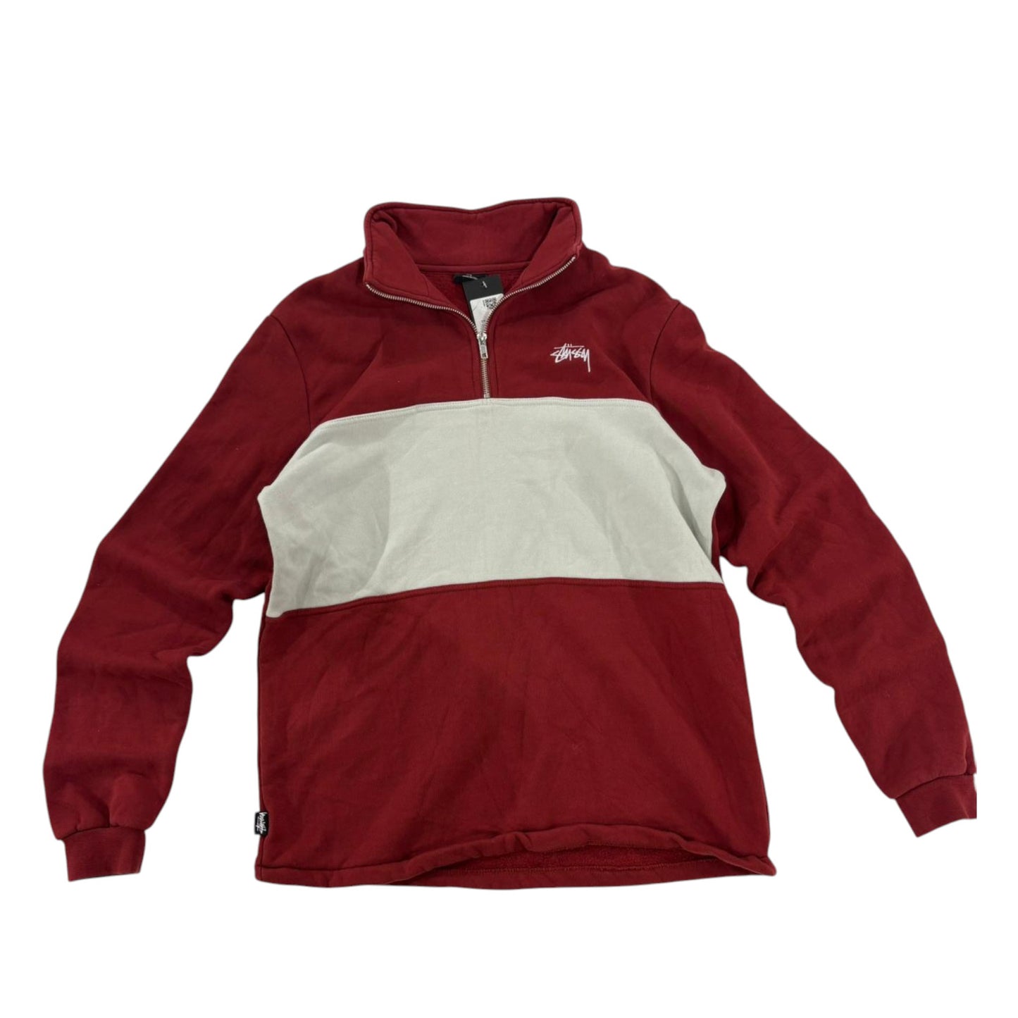 Vintage Stussy Qzip Red/White