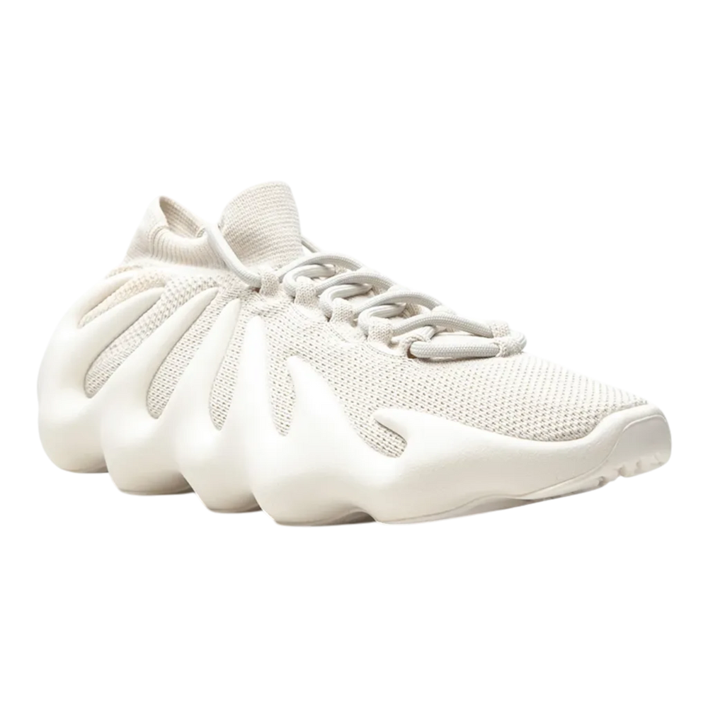 HypeSelection adidas Yeezy 450 Cloud White knit sneakers with unique EVA foam sole and integrated lacing.