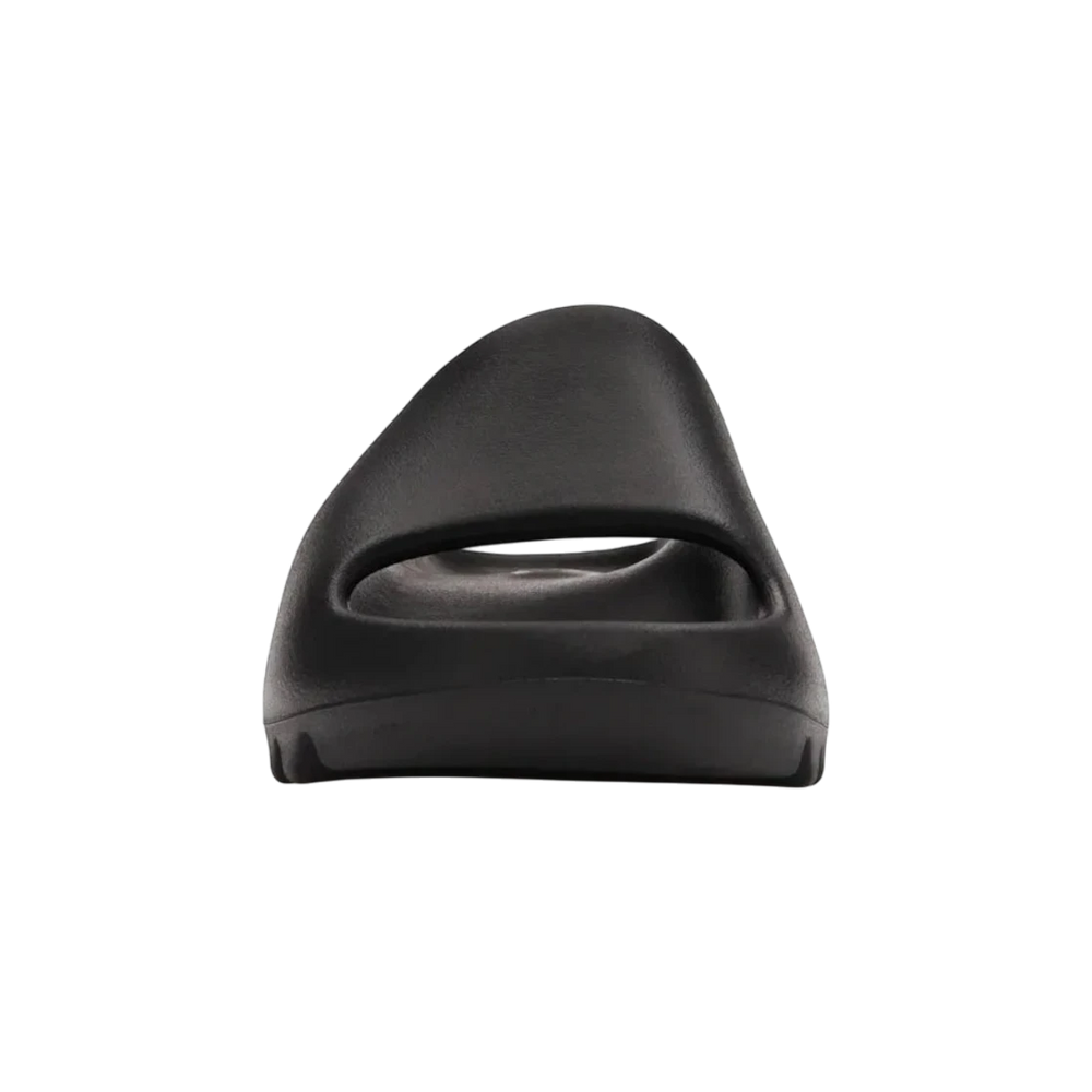 HypeSelection adidas Yeezy Slide Onyx black slip-on slides made of injected EVA foam with contoured footbed and serrated outsole.