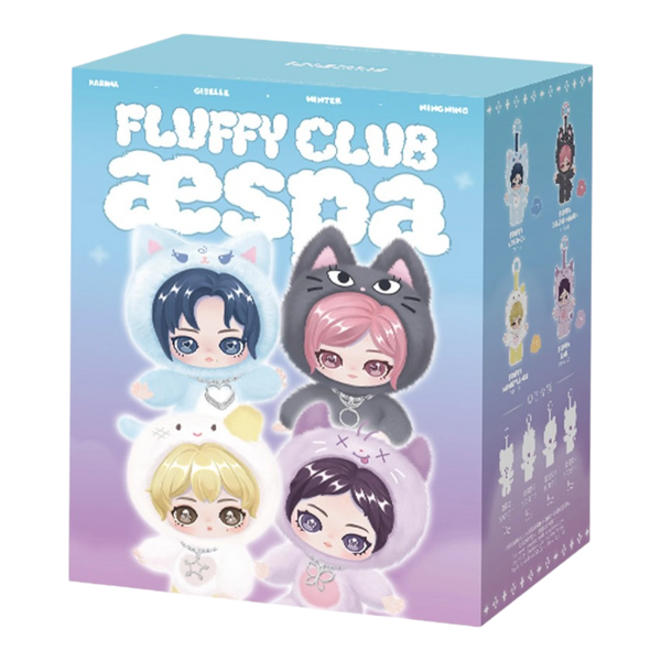 Pop Mart aespa Fluffy Club Series Vinyl Plush Doll Pendant Single