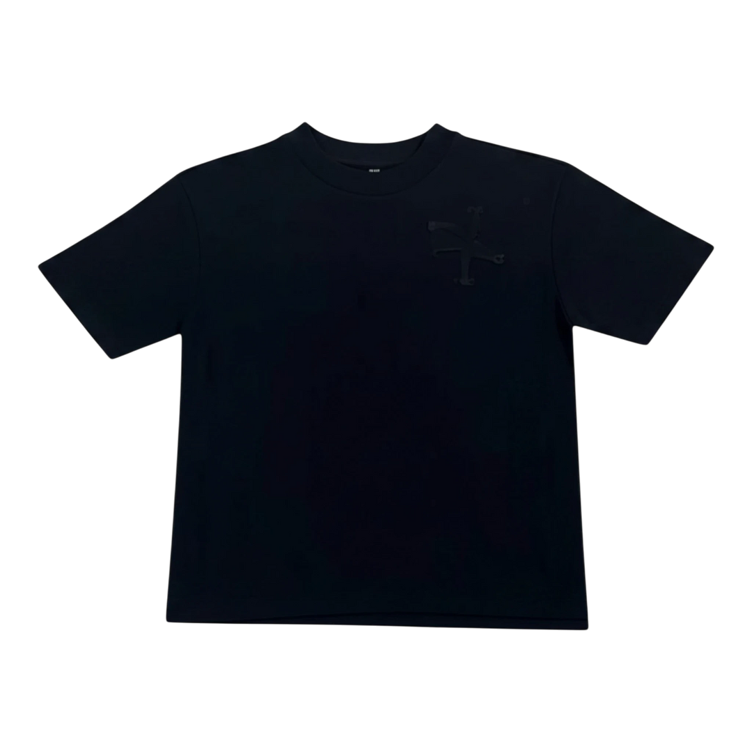 HypeSelection black cotton blend t-shirt for women with crew neck and subtle chest logo. Lightweight and breathable.