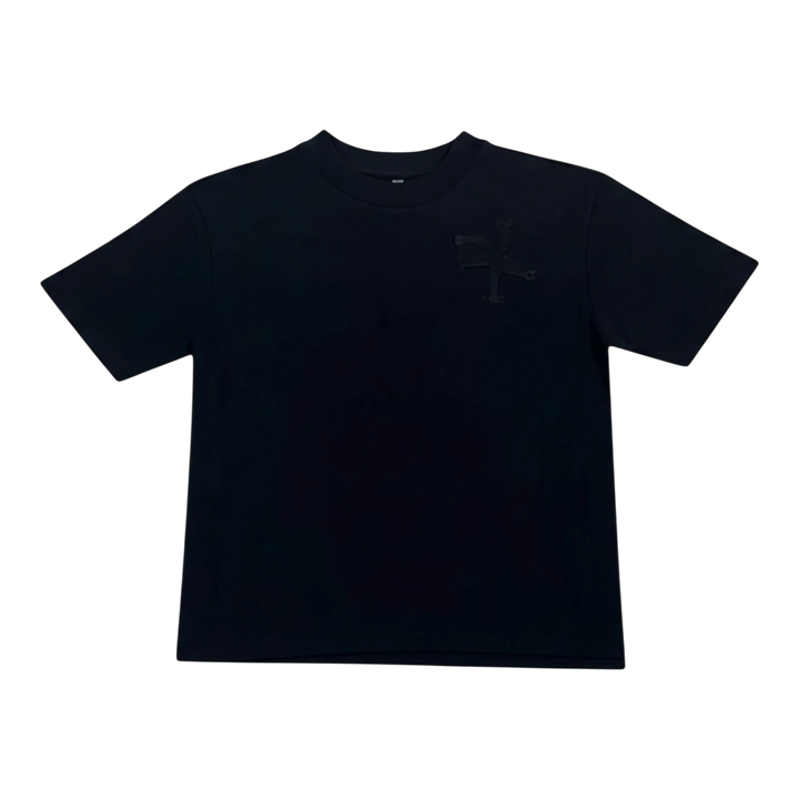 HypeSelection black cotton blend t-shirt for women with crew neck and subtle chest logo. Lightweight and breathable.