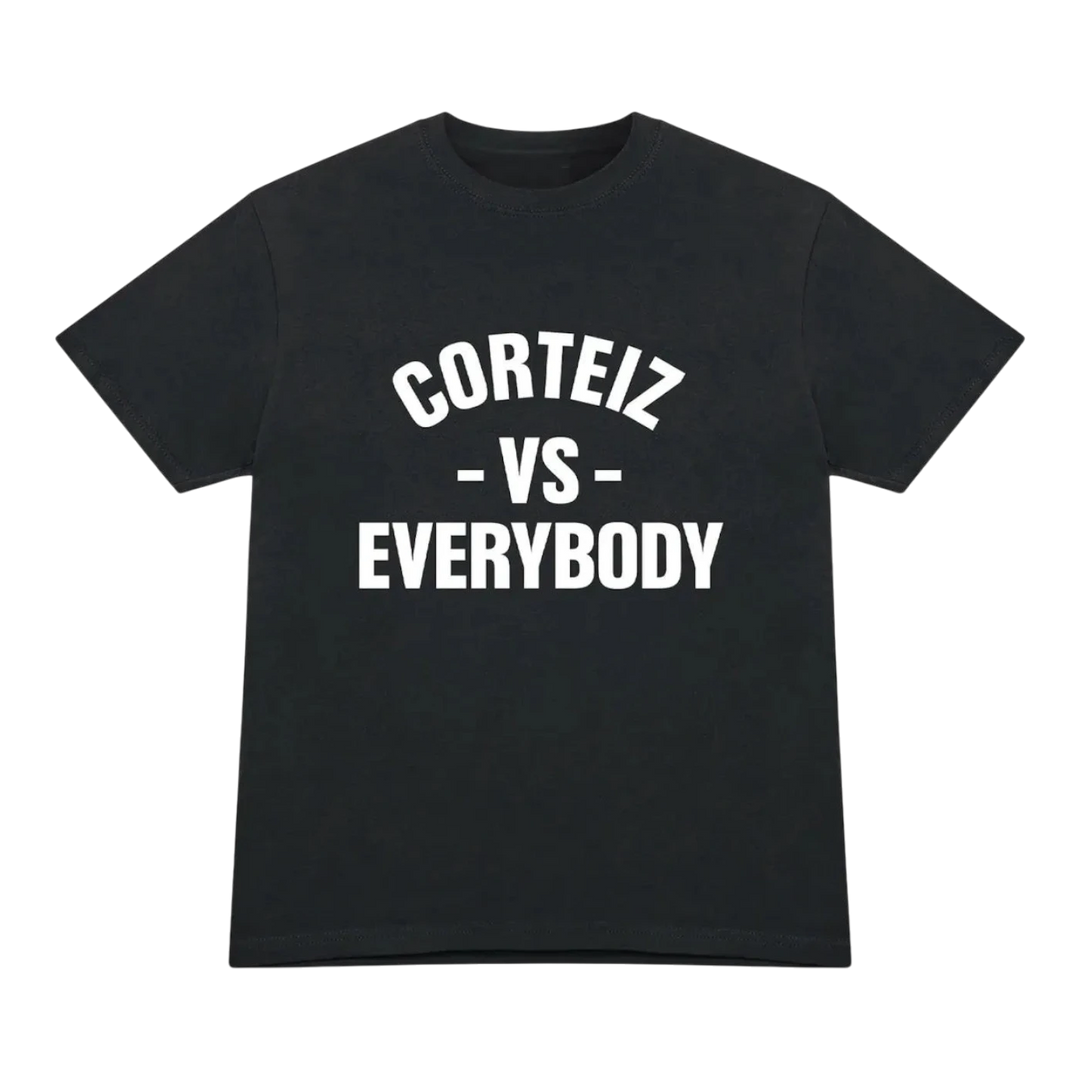 HypeSelection black 100% cotton t-shirt with white &