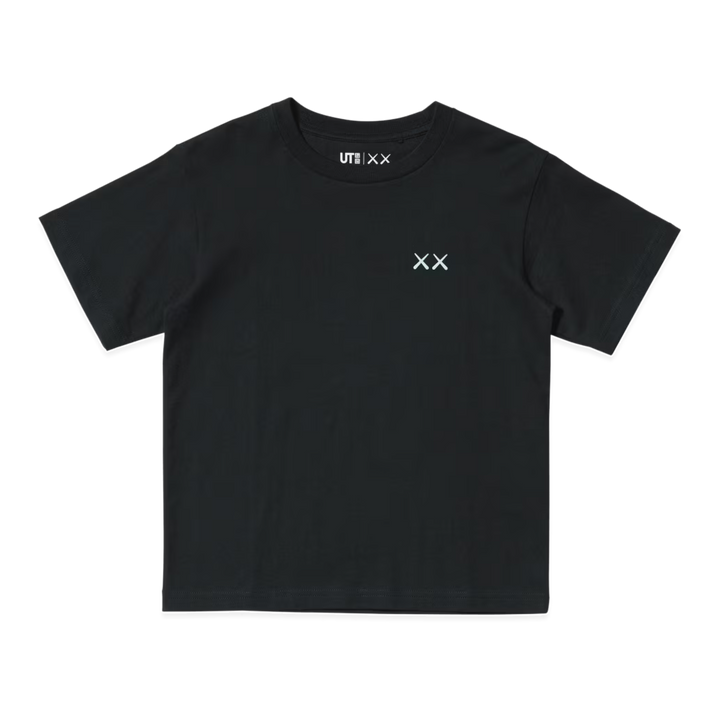 HypeSelection black KAWS Universe relaxed fit t-shirt with white embroidered XX chest motif