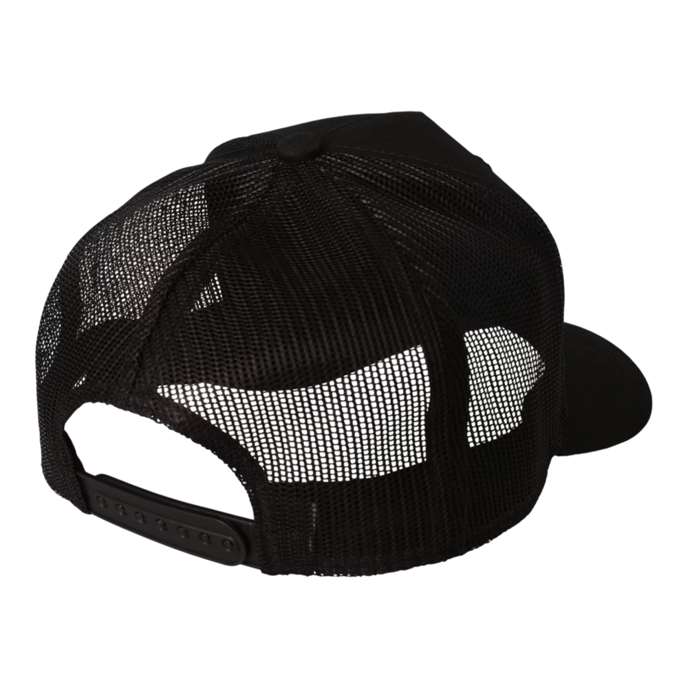 HypeSelection black trucker cap with mesh back panels and adjustable snapback closure.