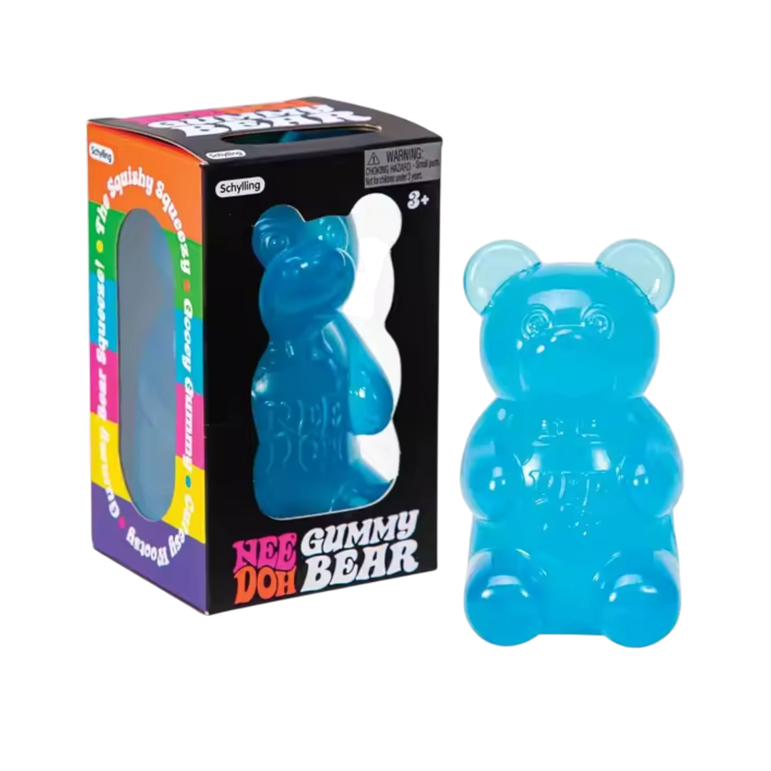 HypeSelection blue jumbo gummy bear sensory fidget toy made of TPR with jelly-like filling.