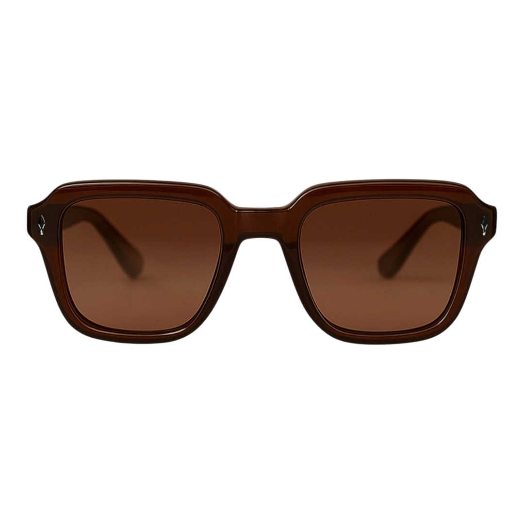 HypeSelection Ryoko TraditionalTracer sunglasses in brown acetate with tinted lenses and a classic retro-inspired silhouette.